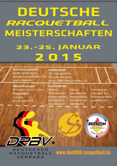Mehr über den Artikel erfahren Das Racquetball-Jahr 2015 beginnt mit den Deutschen Meisterschaften in Hamburg