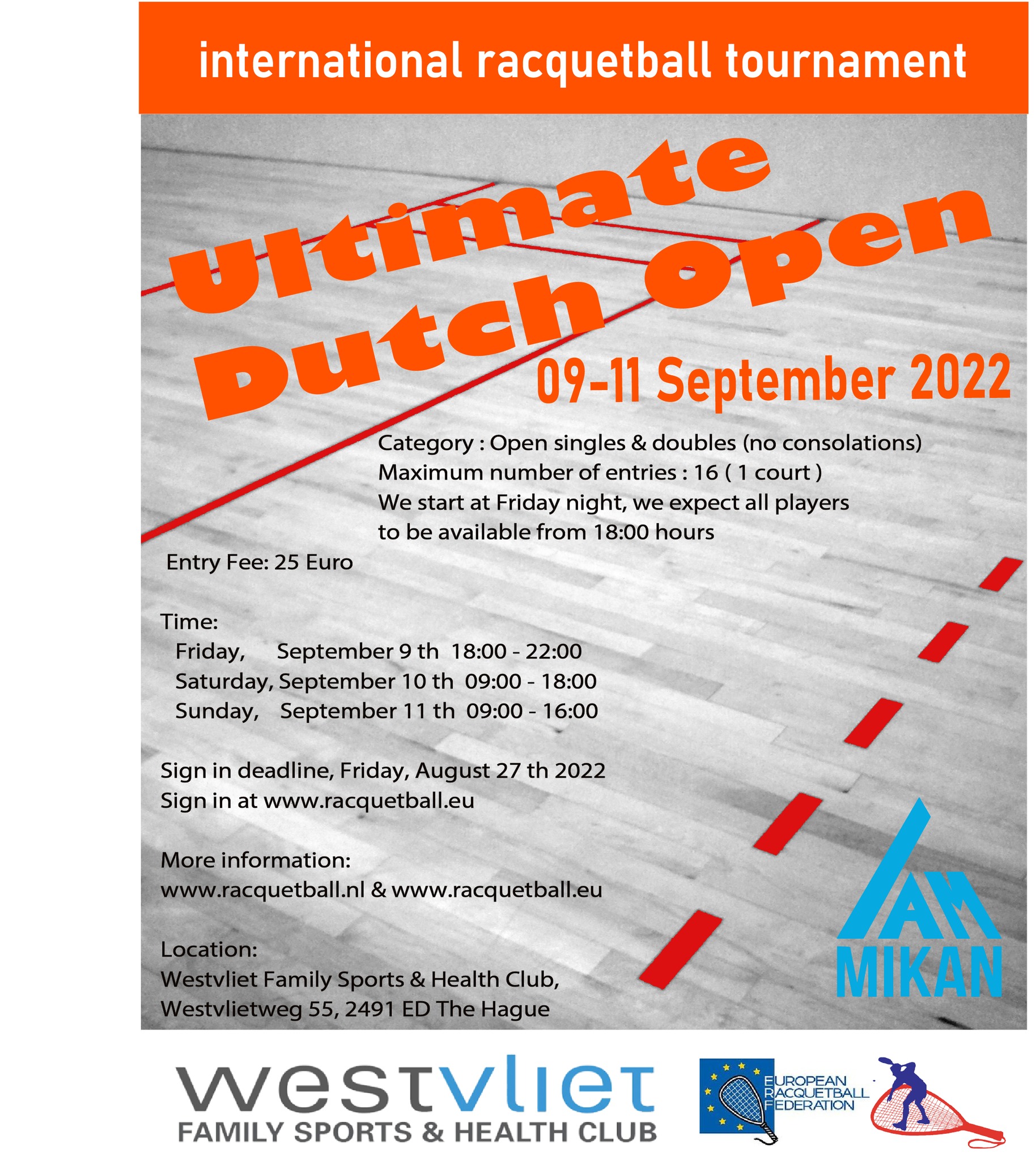 You are currently viewing Dutch Open 2022 im September